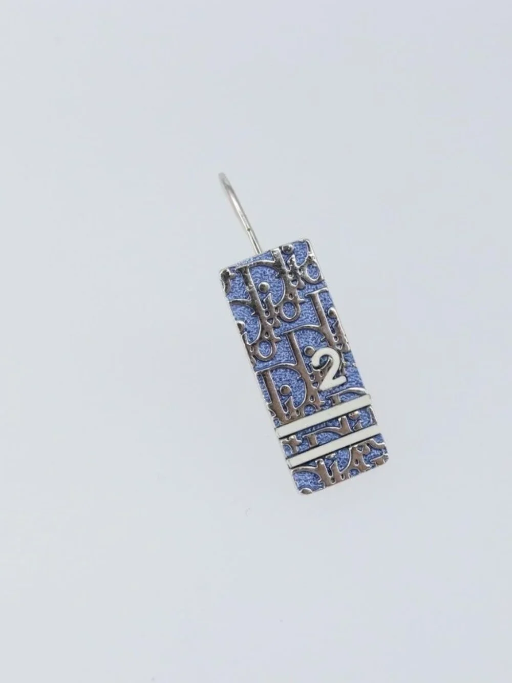 Christian Dior Pierce Earring metal Blue Auth yk20067